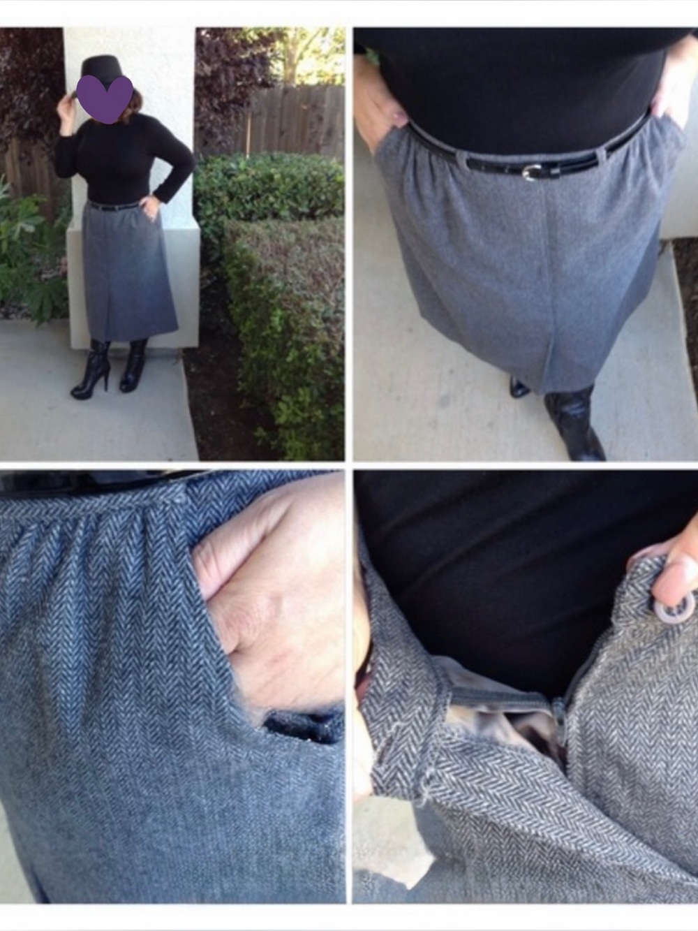 🎀Gorgeous Grey Blend Wool Skirt🎀